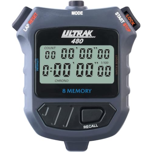 ULTRAK 480 8 Dual Split Memory Stopwatch - Countdown Timer & Pacer