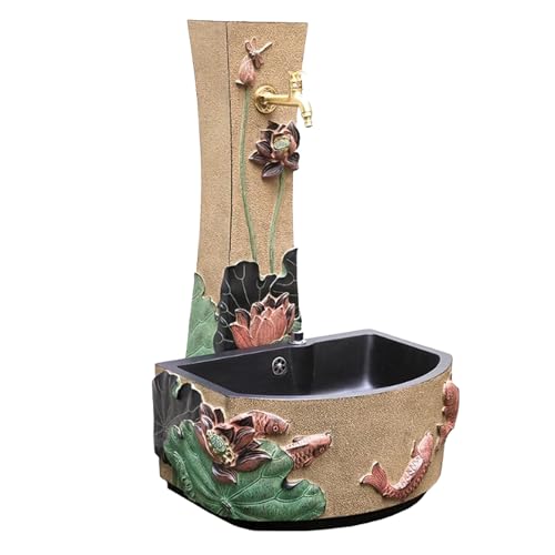 CLLXDZ Colonne d'eau Extérieure, Colonne a Eau de Jardin Verticale avec, Robinet Antigel Extérieur, Fontaine Montée au Sol，Piscine a Vadrouille Multifonctionnelle