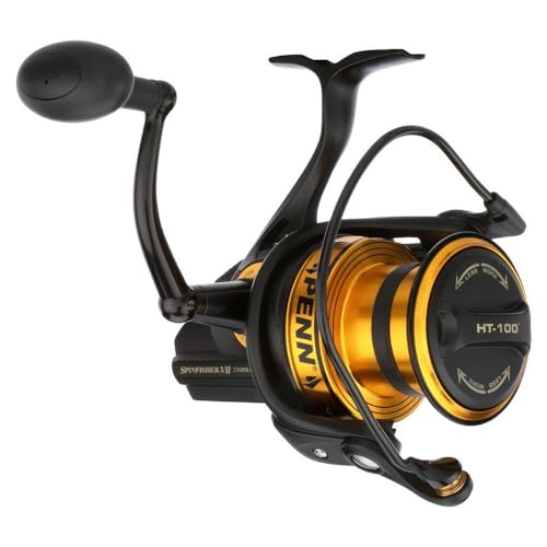 PENN Spinfisher VII 7500 Long Cast Spinning Reel, Right/Left Handle Position, IPX5 Seal, HT-100 Front Drag, Leveline Oscillation System, Precise CNC Gear Technology