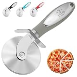 Roulette à pizza Zulay Kitchen Premium - Roulette à pizza en acier inoxydable durable - Tr...