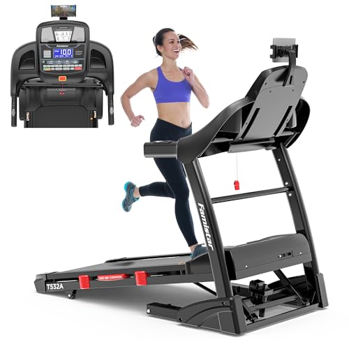Image of Foldable Treadmill, 4.5HP Incline Treadmill with APP Control, 15% Auto Incline Treadmill for Home, 300 lbs User Capacity, Knee Strap Gift, 0.6-10MPH Speed