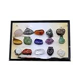  GROWWISH 8/12/15 pièces 1 boîte minéraux du Monde échantillons de minerai de Cristal de Quartz Pierre Naturelle à Collectionner Pierres précieuses brutes cadeaux-15 pièces