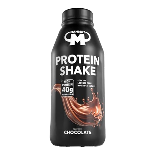 Mammut Nutrition Protein Shake RTD – 6 x 500ml Chocolate – 40g Protein pro Flasche – Trinkfertige Eiweißshakes...