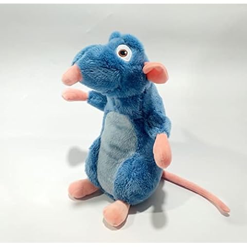 JunziWing Cute Ratatouille Remy Mouse Plush Toy, Soft Stuffed Animals, Funny Soft Toy, Kids Boys Nice Gifts 26cm(blue) Cover