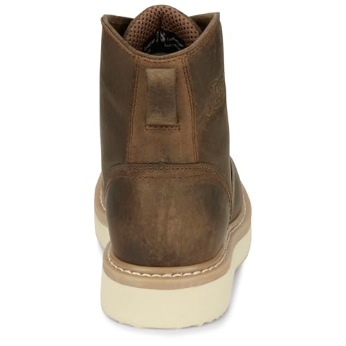 Justin Boot Company (WSL) Men`s Maxwell Peanut Tan 6In Soft Toe Work Boot4