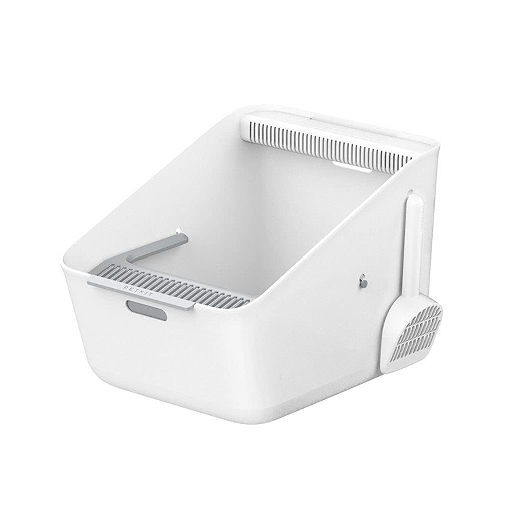 Toilette chat ouverte anti-projection bac à litière grand format désodorisant induction