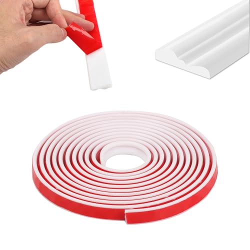 Moldura de techo autoadhesiva roja 6 m, cinta decorativa de pared para el hogar 2