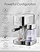 CAFELFFE® 6-in-1-Espressomaschine, Siebträgermaschine mit Milchtank, Automatische Cappuccinomaschine mit Selbstreinigung und 3 Temperaturoptionen, 1,3 l Edelstahl