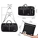 Gonex 80L Packable Travel Duffle Bag Foldable Duffel Bags for Luggage Gym Sports Camping Travelling Cycling Storage Shopping Water & Tear Resistant Black