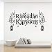 Produktbild YuanMinglu Muslimischen Kultur Islam Ramadan Kareem Design Vinylwand Wohnkultur Wandaufkleber 57 cm x 30 cm