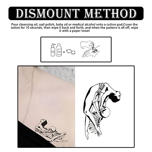 30 Sheets Black Geometry Temporary Tattoos Stickers - Waterproof Hands Face Tattoo Sticker For Men Women, Body Art On Arm Neck Shoulder Clavicle #TOP3