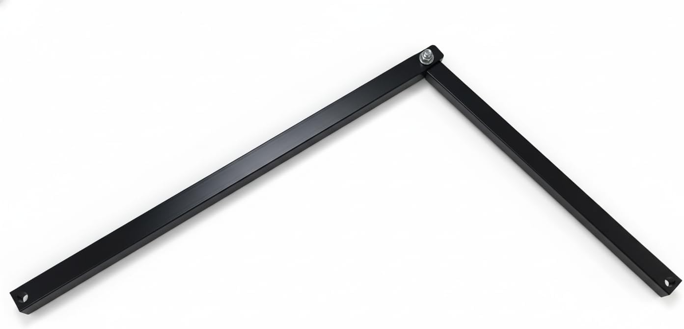 Replacement Pitch Arm Assembly – Compatible with 69″ Flat RV Awning Support Arms – Fits Solera-Style Awnings – Durable Black Powder-Coated Metal, 31.5″ Length