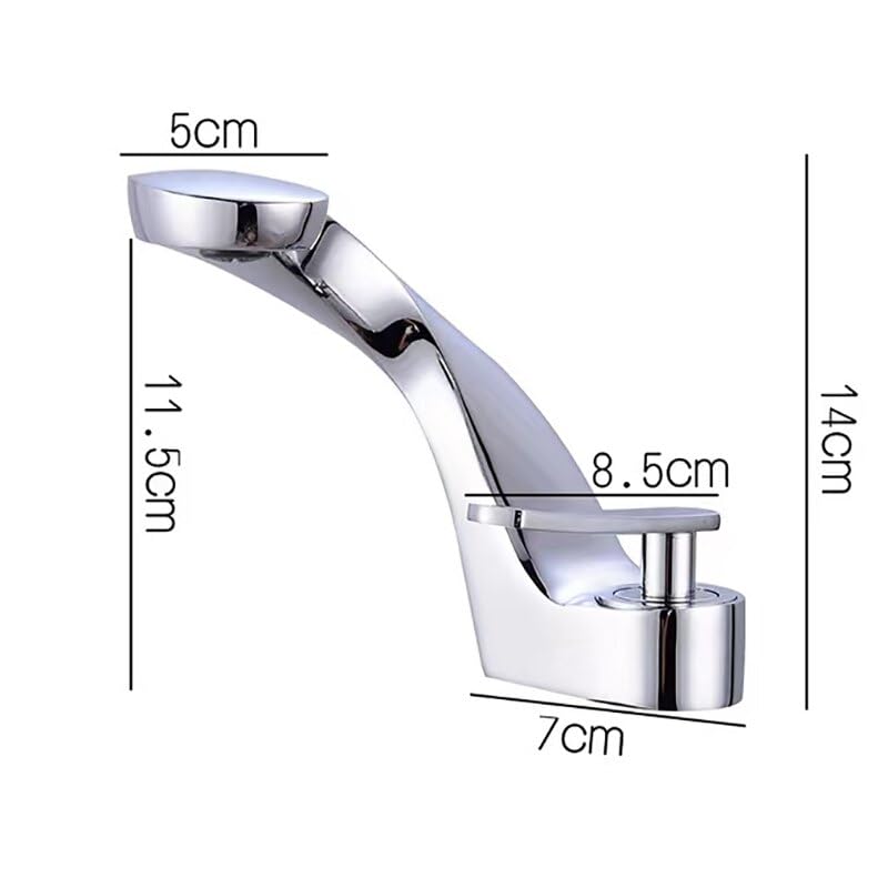 Robinet de lavabo serpent eau chaude et froide mitigeur évier pont - 2