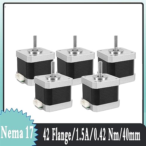 Moteurs pas à pas haute précision 42mm à structure renforcée 2 phases 5 pièces - 2