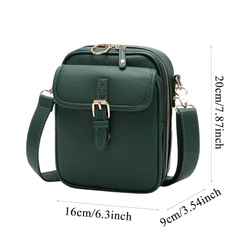 Sac à bandoulière pour téléphone portable et grande capacité en cuir - 5