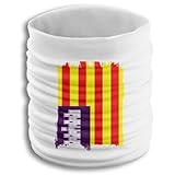 Medidas aprox: 25 x 50 x cm MERCHANDMANIA Braga elástica suave bandera de baleares españa comunidad autonoma fresca cuello deporte