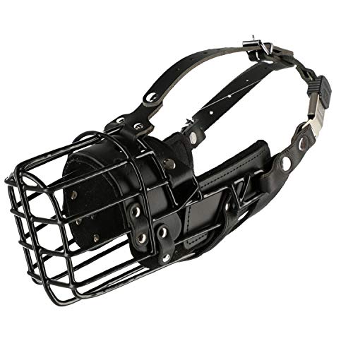 Dingo Gear Gummierte metallmaulkorbe für Malinois Hund Professionelle Bequeme universelles Produkt für Langen Spaziergängen S03048