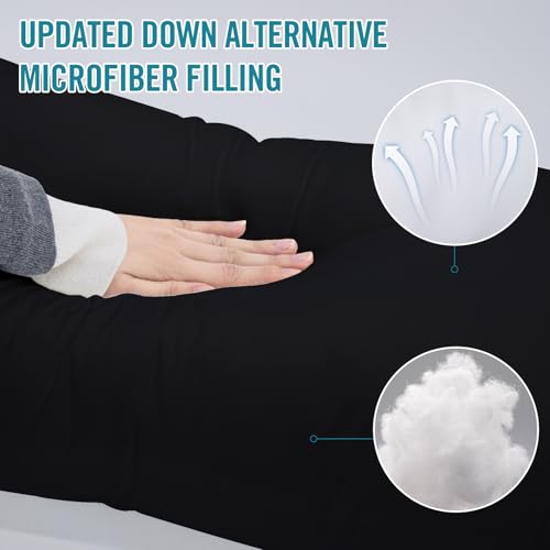Image of Sycoodeal Standard Size Bed Pillows for Sleeping 4 Pack,Luxury Hotel Pillows,Comfortable and Supportive,Machine Washable,Suitable for Stomach,Back and Side Sleepers(Black)