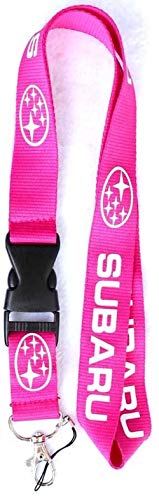 Subaru Keychain Lanyard/ID Holder (Pink)