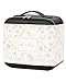 Chomeiu Makeup Bag with LED Mirror, Travel Makeup Case for Women and Makeup Artists Cosmetic Organizer Large Make Up Bags with Light Up Mirror, 3 Color Lights, Adjustable Dividers and Brush Holder