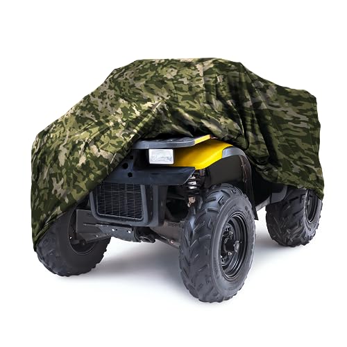 Formosa Covers Heavy-Duty ATV Cover Waterproof 300D Oxford with UV Protection, Reinforced Grommets, Ventilated Design Fits Honda, Polaris, Yamaha, Kawasaki, Arctic Cat (Camouflage, XXL)