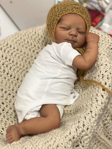 Muñeca Reborn Realista Negra 18 Pulgadas Cuerpo Completo miniatura 4