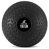 ProsourceFit Slam Medicine Balls 15lbs Tread Textured Grip Dead Weight Balls for Crossfit, Strength and Conditioning Exercises, Cardio and Core Workouts, ps-2221-tsb-15