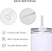 2pcs Tumbler Lid for Stanley 40oz Cup,Replacement 40 oz Tumbler Lid,2Pcs Extra Long Reusable Straws and 1Pcs Cleaning Brush (White)
