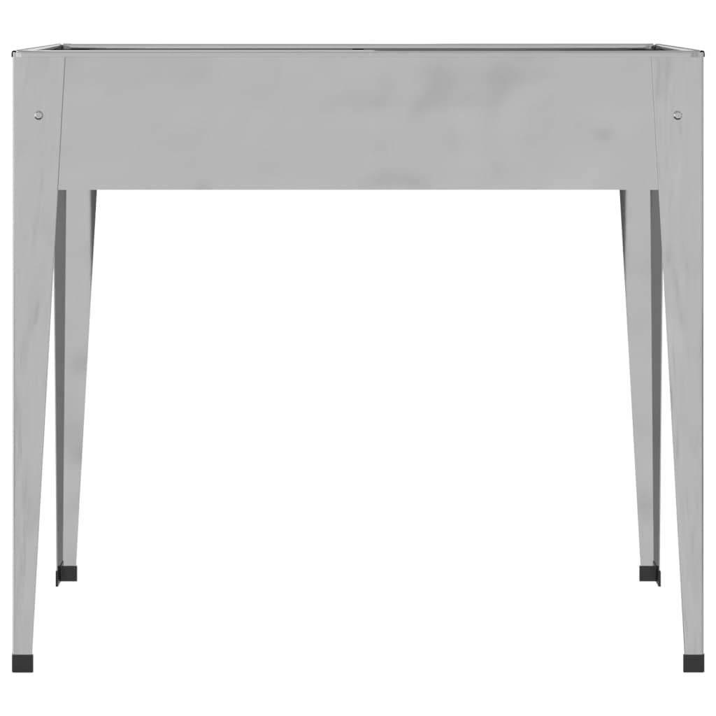 Jardinera de jardín de 2 piezas de acero galvanizado con patas altas para plantas y flores, jardinera elevada amplia y profunda para huerto, hierbas aromáticas, decoración para balcón, patio