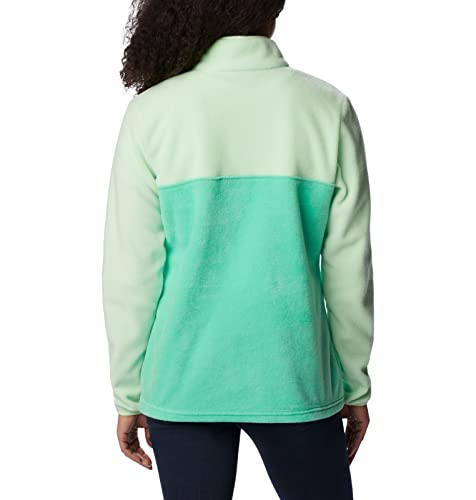 Image of Columbia Womens Benton Springs Half Snap II Pull Over Fleece Jacket, Dark Stone /Canoe /Vintage Blue, 3X