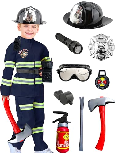 Disfraz Completo Infantil Bombero 13 Piezas 8-9 Años miniatura 1