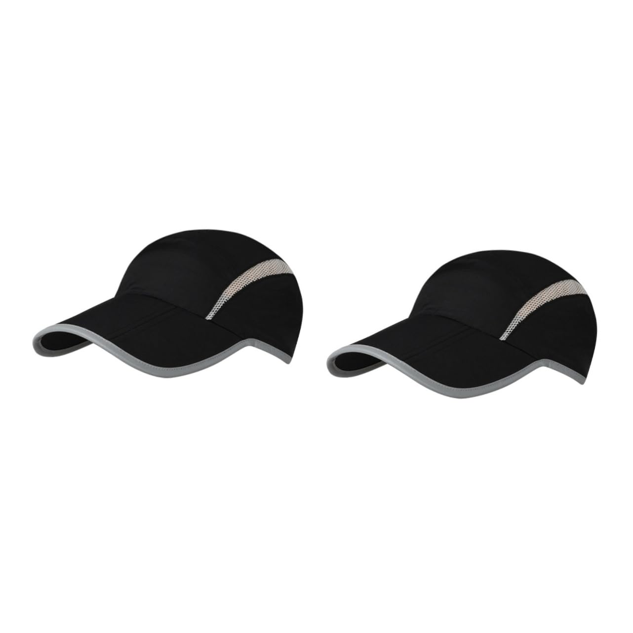 Cappellino da Baseball Cappelli da Donna Traspirante Cappello Semplice Cappelli Aderenti per Uomo Cappello Sole Capello per Sole Cappello da Sole Cappello Sportivo Nylon Black