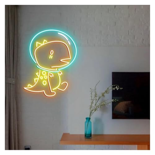 Enseigne au néon dinosaure USB 30x38cm avec luminosité réglable