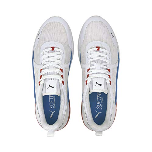 Image of PUMA Men's Low-Top Sneakers, White White Black High Risk Red 03, 7.5