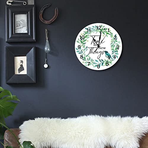 Horloge murale en bois rétro pour décorer un mur vide 38cm