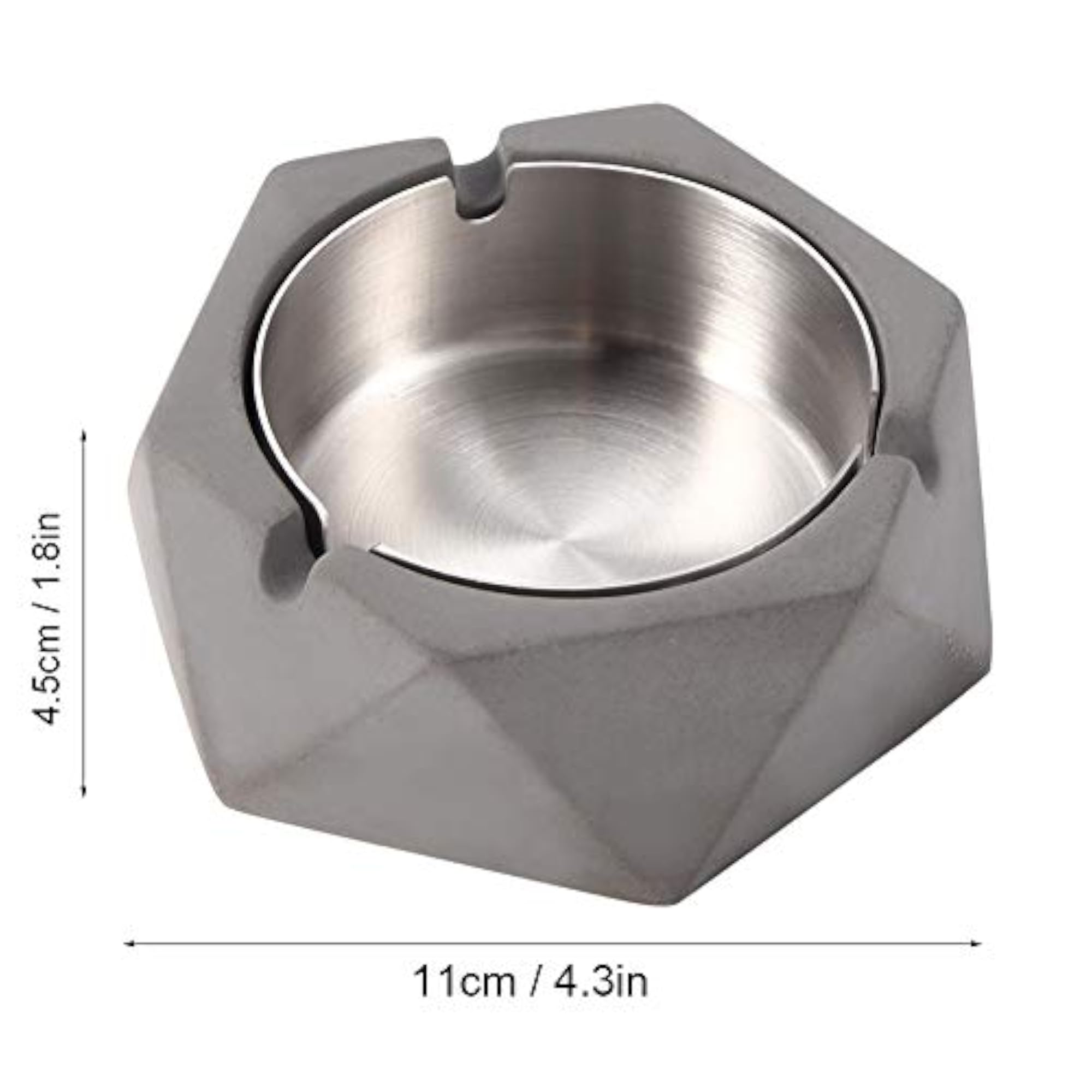 Nordic Style Stainless Steel Geometric Ashtray