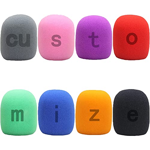 Cubierta de micrófono personalizada Cubierta de espuma para parabrisas Escudo de aislamiento de micrófono Ancla Entrevista Auriculares a prueba de viento (redonda)