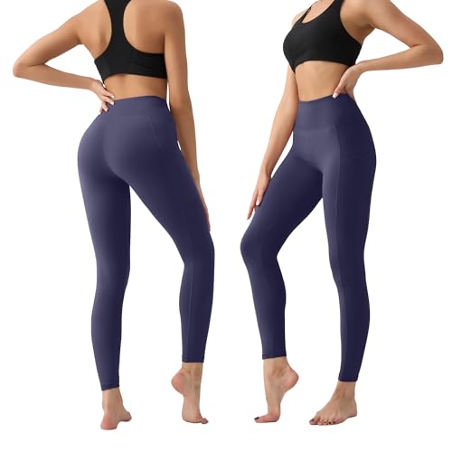 Fleece Lined Leggings for Women with Pockets Windproof Thermal Winter Yoga Pants Buttery Soft High Waisted Gym Hiking2