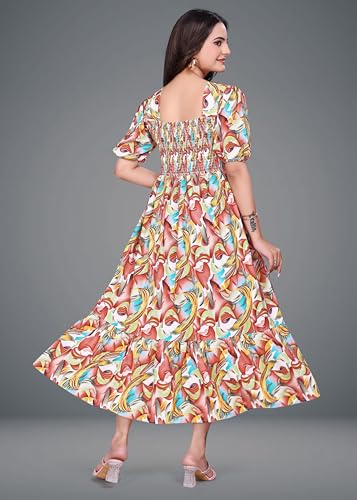 Image of Women A-line Multicolor Dress Group 10