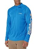 Tecnología avanzada: la camisa Columbia PFG Terminal Tackle de 1/4 con cremallera cuenta con nuestro tejido UPF 50 para máxima protección contra los rayos UVA y UVB y nuestro tejido transpirable que absorbe la humedad para mantenerte fresco y seco.