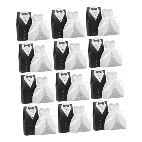 ABOOFAN 100pcs Wedding Favor Boxes Double-breasted Candy Holders for Bridal