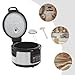 2200W Commercial Boba Pot, 16L Boba Cooker, Tapioca Maker Machine, 6.61LBS Cookable Pearl Weight Black Crystal Non-stick Coating 12H Time & Temp Adjustable w/Soup Ladle & Strainer