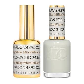 DND DC Sheer Milky White Gel Polish and Lacquer Duo