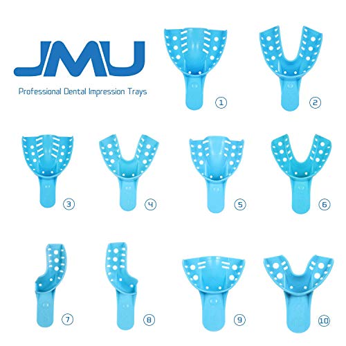 Image of JMU Dental Impression Tray,Bag of 12 Perforated Disposable Trays,1 Large Upper (Pack of 3)