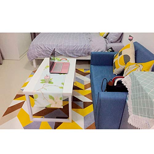 Tapis chambre géométrie moderne couleur café antidérapant moelleux