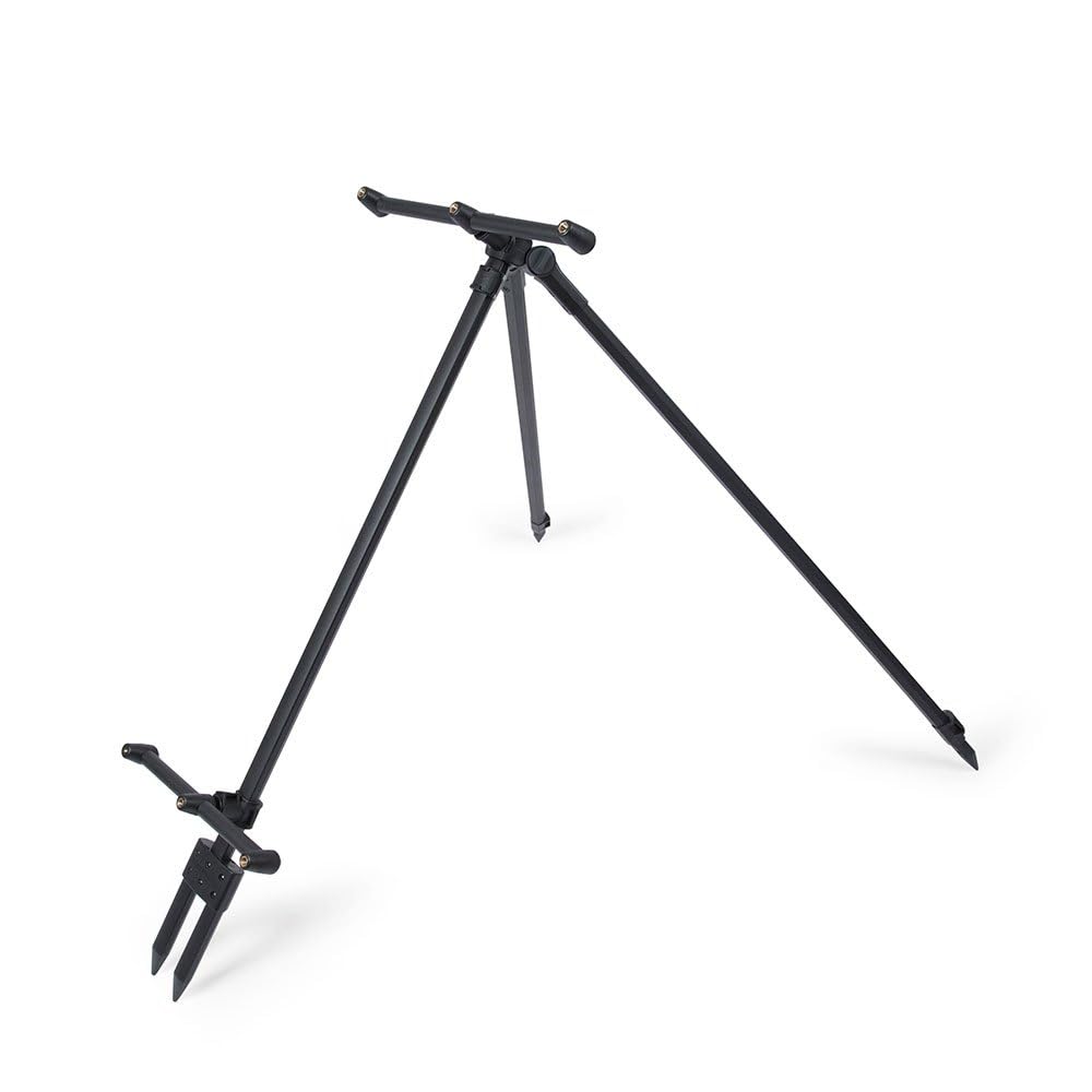Korum River Tripod - Fishing Rod Holder - Aluminium - Black - Surface Mount - 2.1 inches
