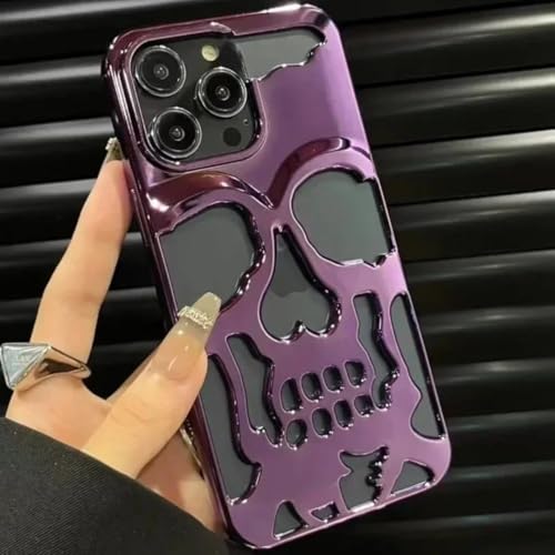 Coque iPhone 13 Pro violette mate et métallisée ajourée antichoc
