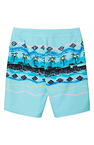 Boys Hyperfreak Heist Print Swim, Turquoise, 29