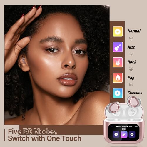 Image of Sleep Earbuds Bluetooth 5.4 in Ear Touch Screen Sleep Headphones, Small Design Mini Sleep Earbuds for Side Sleepers with Sleep Mode, 48H Playtime Sleep Earphones Clear Calls, Petal Pink