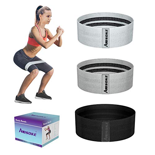 Resistance Hip Bands, Widerstandsbänder Theraband Trainingsbänder Set mit 3 Verschiedene Zugkraftstärken Bänder für Beintraining, Krafttraining